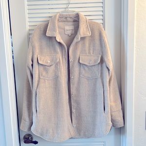 Thread & supply tan shacket size M. EUC - barely worn.